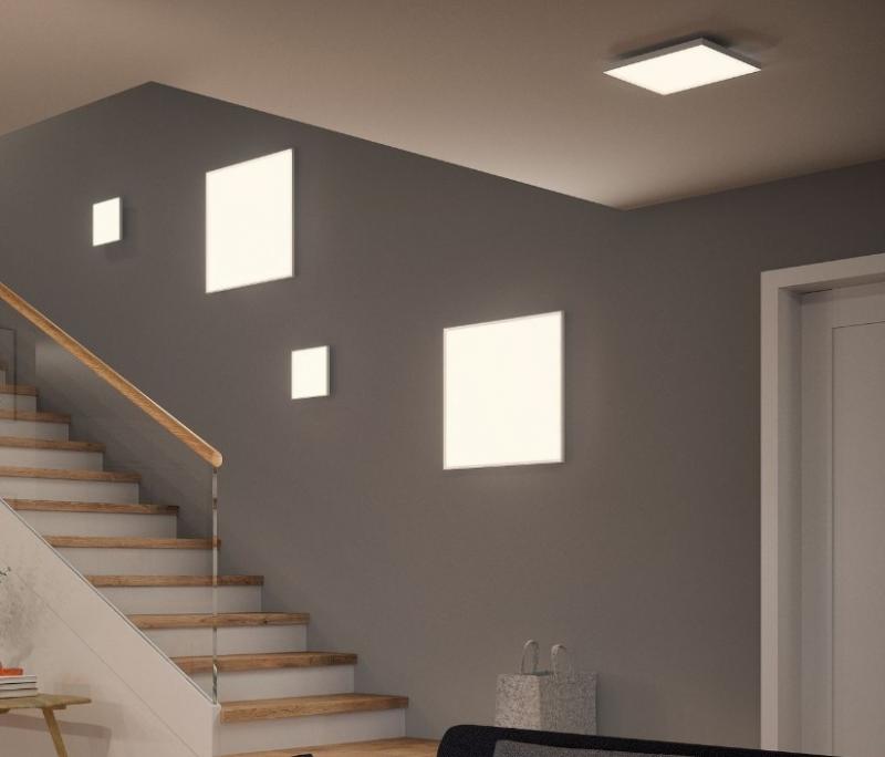 Ultraflaches Rahmenloses LED Panel dimmbar 295x 295mm in Weiß matt 230V Metall Paulmann 79821