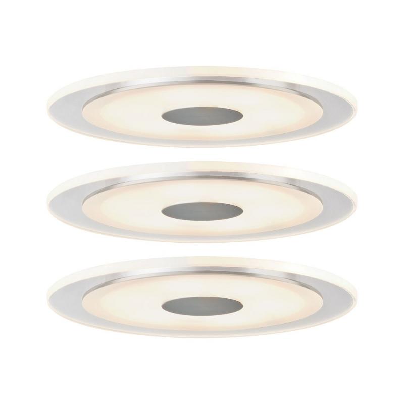 Paulmann 92543 Premium Einbauleuchte Set Whirl rund LED 3x6W 150mm Alu gedreht/Satin