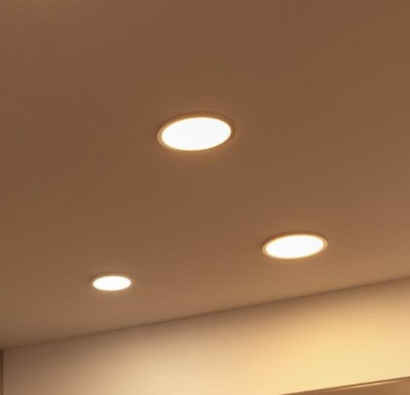 Anpassbares Paulmann 93052 Einbau LED-Panel AREO VariFit IP44 16W 3000K 3Step dim chrom 230mm