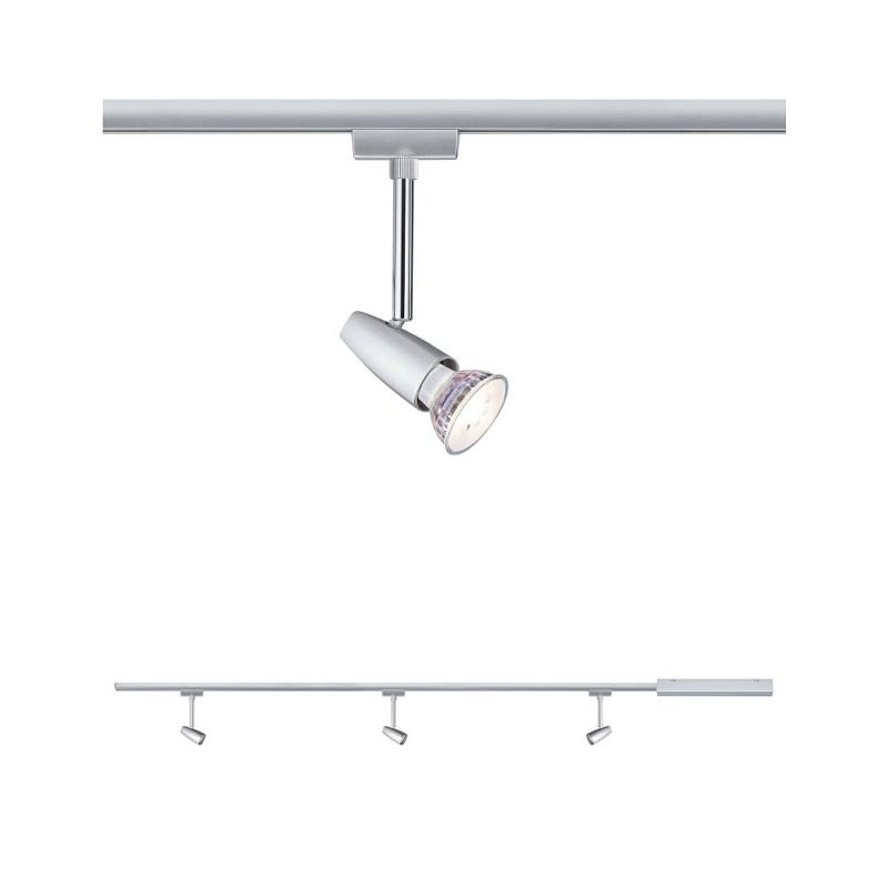 Paulmann 95459 URail Set Barelli max 3x10W GU10 Chrom/Chrom 1m