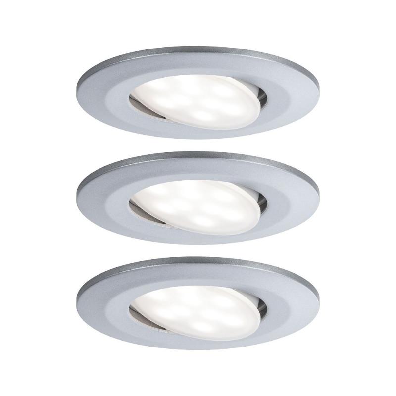 3er Set HomeSpa Einbauleuchten Calla schwenkbar LED 4000K Chrom Paulmann 99929