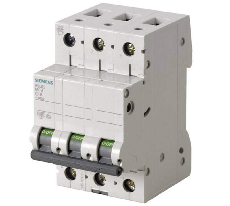 Siemens SENTRON Leitungs - Schutzschalter 5SL6316-7 16A C-Charakteristik 3-polig 6kA 400V