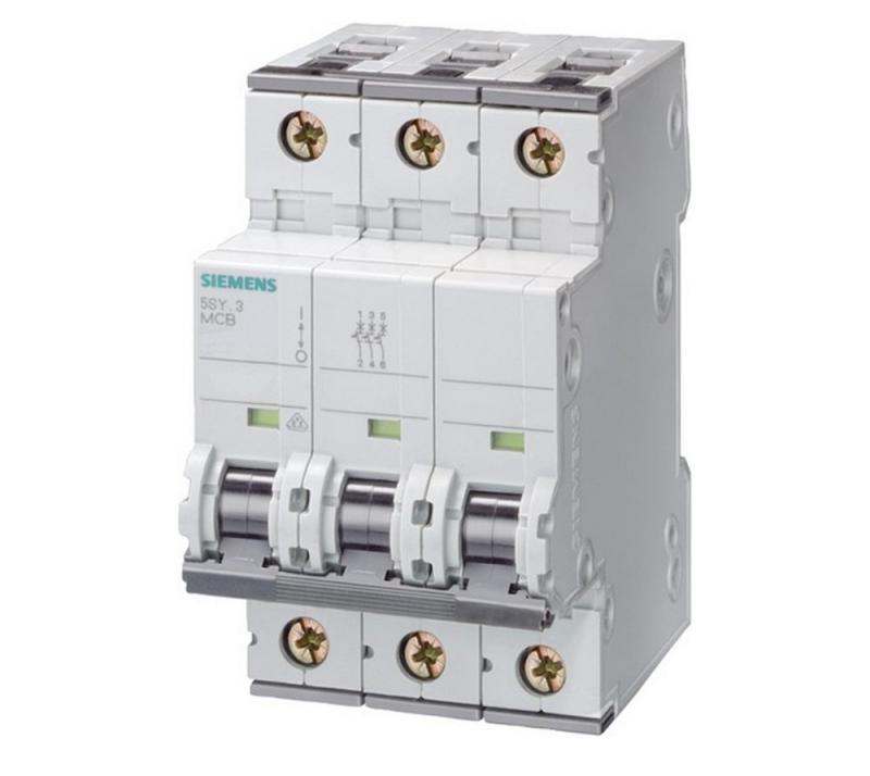 Siemens SENTRON 5SY6340-7 Leitungsschutz Schalter – 3-polig 40A Charakteristik C 6kA für sicheren Kurzschluss- und Überlastschutz