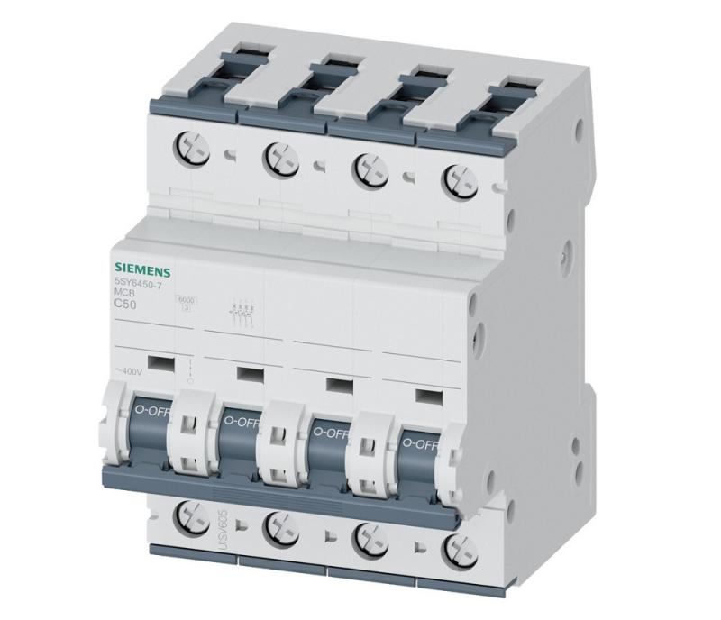 SIEMENS Leitungsschutz Schalter 5SY6450-7 SENTRON C50A 4-polig 400V 6kA Sicherungsautomat