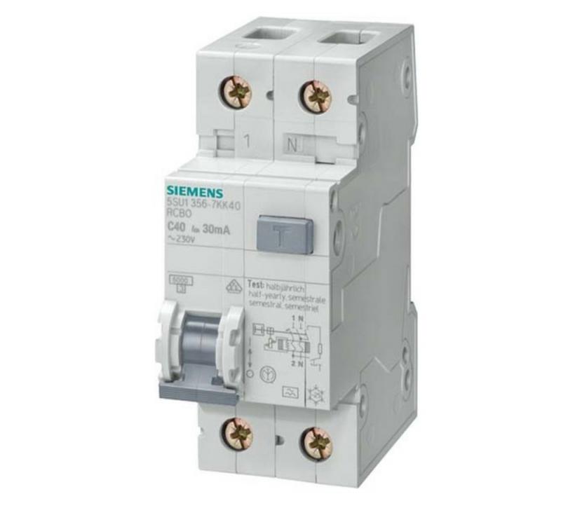 Siemens SENTRON FI/LS-Schalter 5SU1356-7KK13 1P+N Typ A C13 30mA 6kA