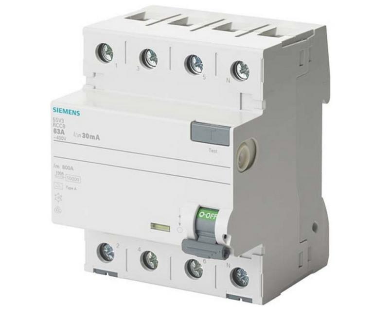 Siemens SENTRON FI-Schutzschalter 5SV3342-6 Typ A 4-polig 25A 30mA 400V