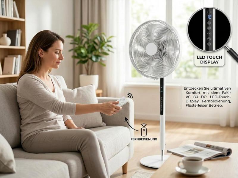 Fakir 6970009 Standventilator VC 80 DC weiß