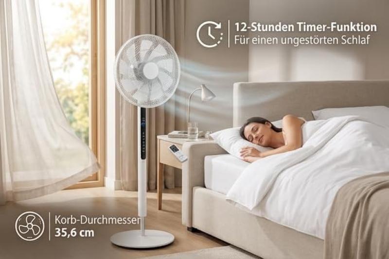 Fakir 6970009 Standventilator VC 80 DC weiß