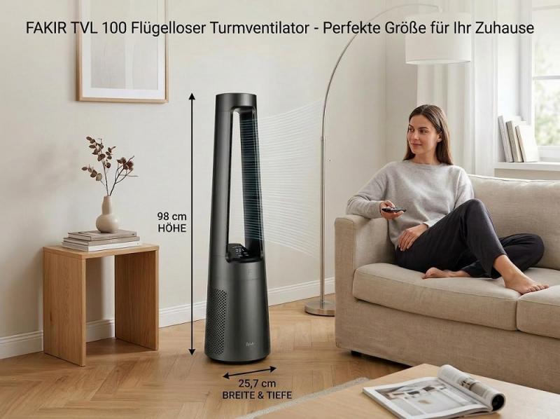 Fakir TVL 100 Turmventilator Anthrazit