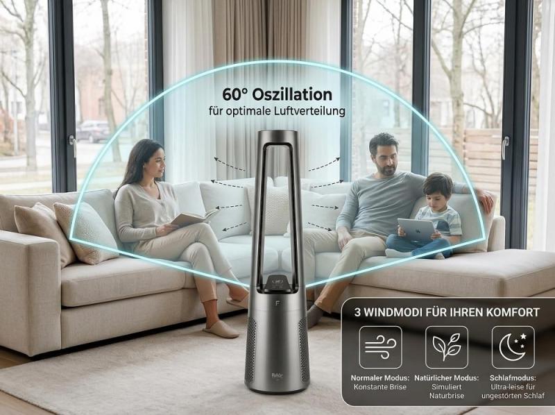 Fakir TVL 100 Turmventilator Anthrazit