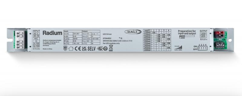 Radium OTDA4032 DALI-Treiber für DC-LED-Lampen 60W 1100–1500mA IP20