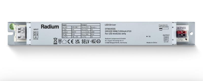 Radium LED-Treiber OTNA4035 50W 1200mA 33–42V Konstantstrom IP20 nicht dimmbar