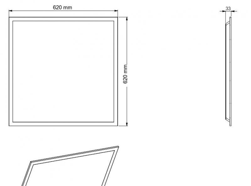 Radium LED Rasterleuchte Star Panel 625 DALI 24-30W 4500lm 3000/4000K CCT 85° UGR19 IP40 620x620mm