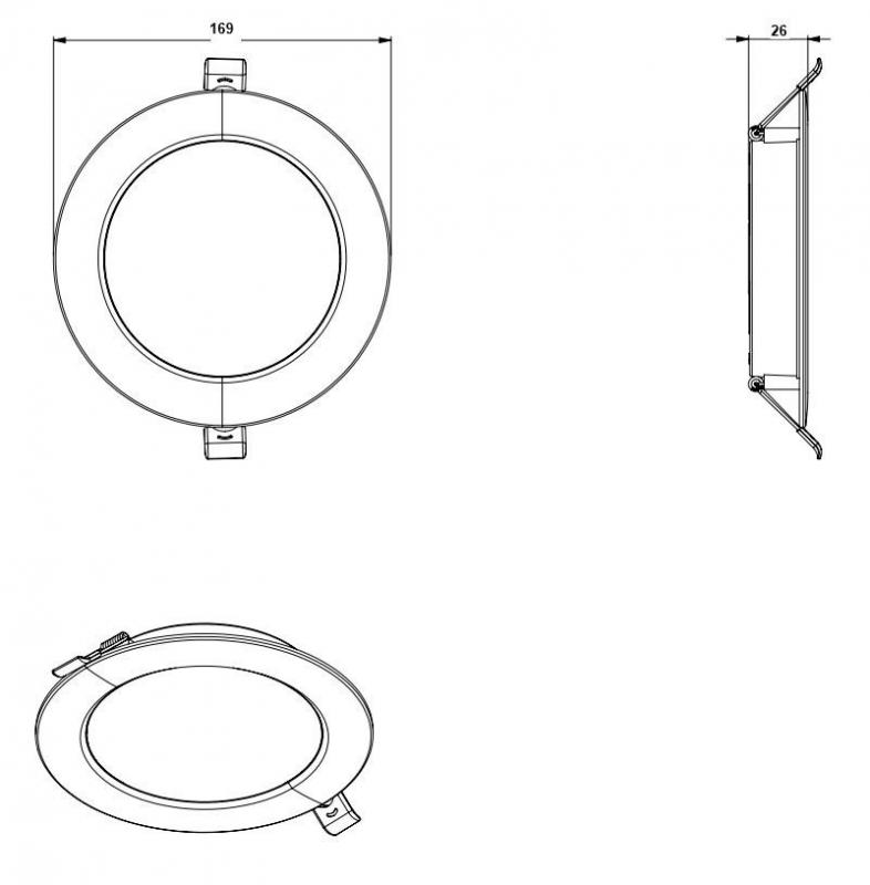 Radium LED Downlight Essence 14,5W 1600lm 4000K neutralweiß 110° Ø169mm IP54 für 145-155mm Deckenausschnitt