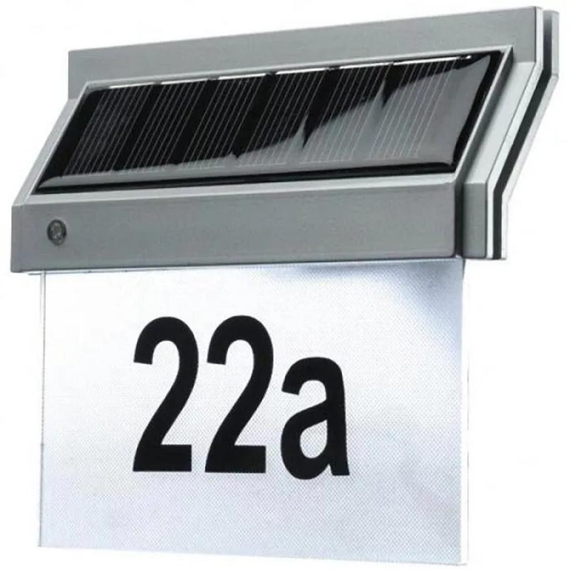 REV Ritter Solar Hausnummernleuchte mit LED 18x16x5cm, incl. Zahlen-/Buchstabensatz