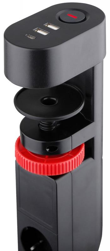 REV ChiliTec Steckdosenleiste für Tischmontage REV 3-fach, 3m Kabel, USB-A /USB-C
