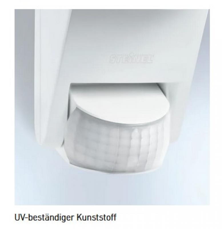 STEINEL L 585 S Außenwandleuchte mit Bewegungssensor in Weiß mit Kristallglaskugel