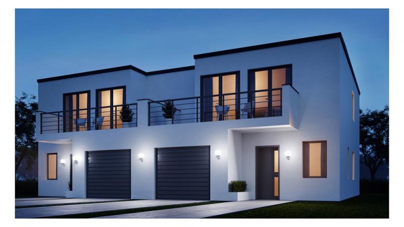 STEINEL L 585 S Außenwandleuchte mit Bewegungssensor in Weiß mit Kristallglaskugel