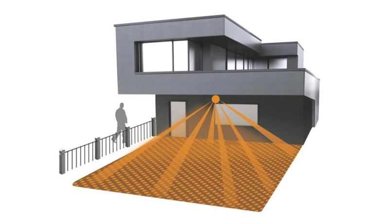 STEINEL Vario Quattro Pro S LED Outdoor Deckenleuchte 3.000K in Weiß mit Sensor