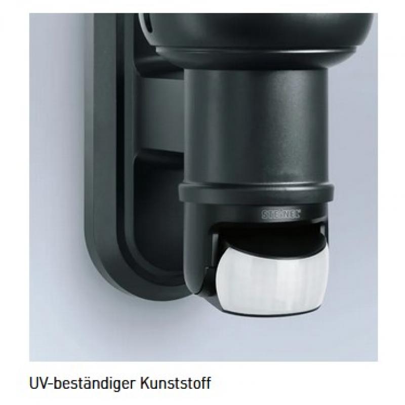 STEINEL L 560 S Sensor-Außenwandlampe in Schwarz  mit Kristallglaskugel
