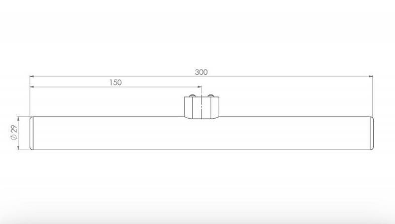 Radium RaLEDina LED-Linienlampe RL-RAL1 35 DIM 922/O S14d 3,1W 2200K dimmbar opal 300 mm extra warmweißes Licht Ra ≥90