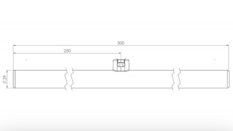 Radium RaLEDina LED-Linienlampe RL-RAL1 60 DIM 927/O S14d 4,9W 2700K Warmweiß dimmbar 500 mm Ra ≥90