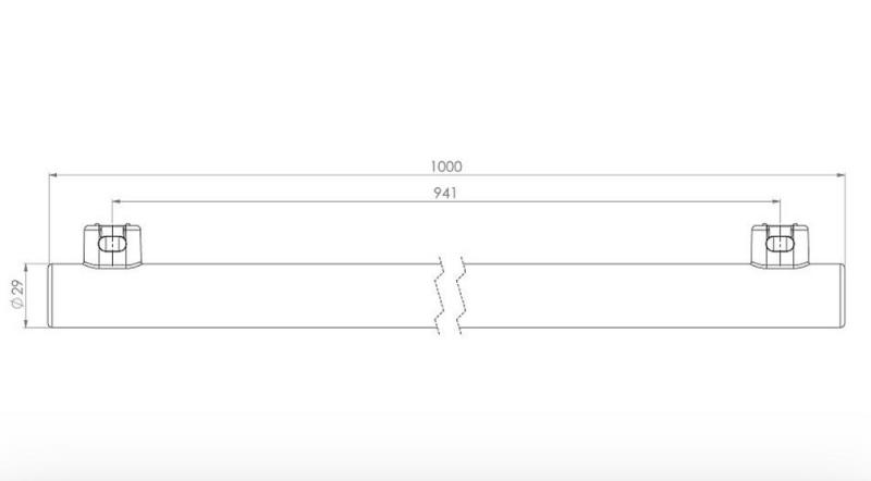 Radium RaLEDina LED-Linienlampe RL-RAL2 120 DIM 927/O – 9,8W S14s dimmbar opal 2700K warmweißes Licht Ra ≥90