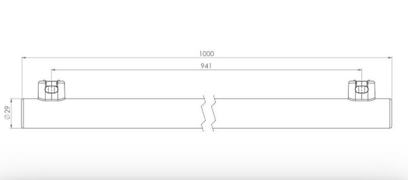 Radium LED-Linienlampe RaLEDina S14s 9,7W wie 64W 840lm 2200K warmweiß opal dimmbar 1000mm – Hersteller-Art.-Nr. 44014967