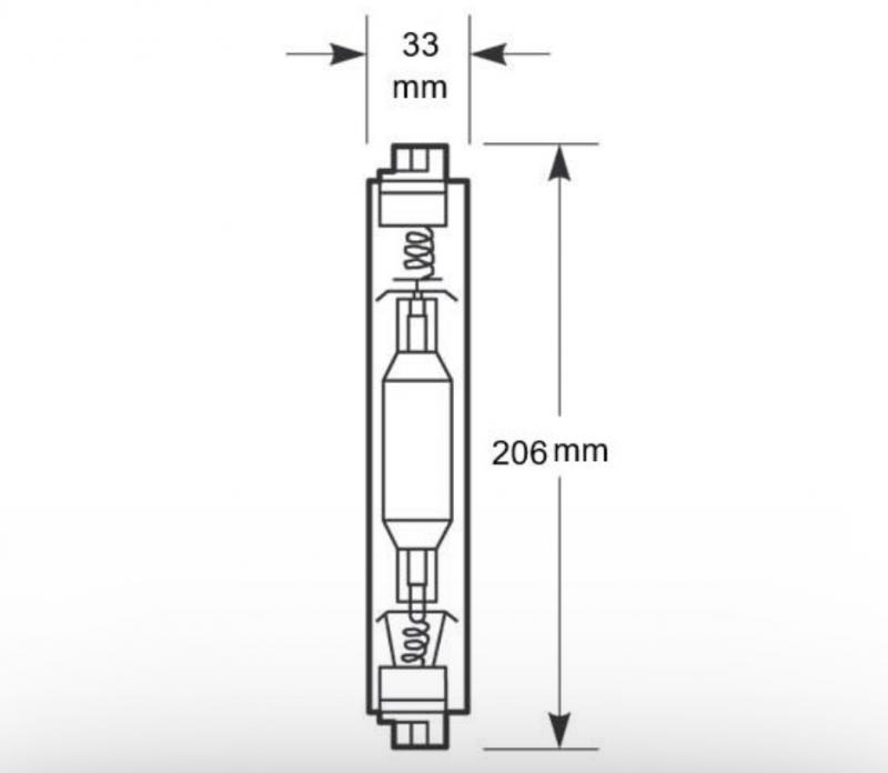 Radium HRI-TS 400W 35000lm 5500K Tageslicht Fc2 Halogenmetalldampflampe Quarzbrenner