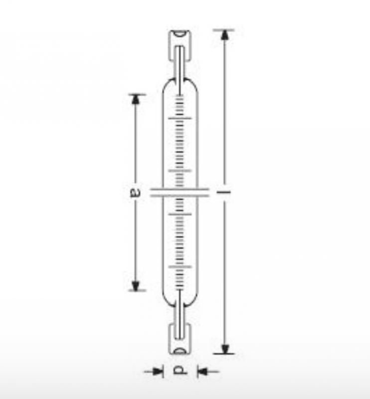 Radium Ralotherm Infrarotstrahler R7s 1000W 235V 2350K 333mm regelbar, Art.-Nr. 24317333