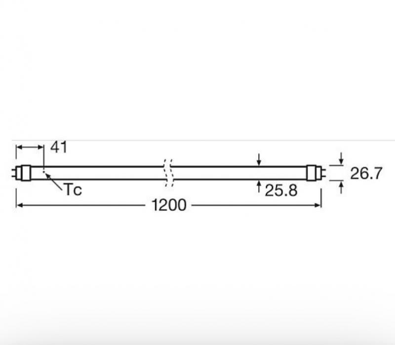 Radium LED StarPlus T8-RetroFit FOOD 11,6W wie 36W 1100lm 3300K warmweiß G13 190° KVG/VVG oder direkt 230V inkl. Ersatzstarter 1200mm – Art.-Nr. 43719799