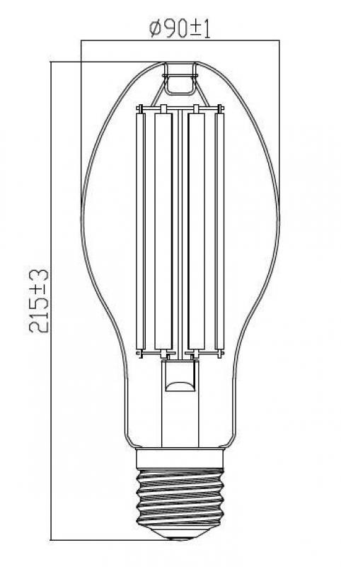 Radium LED HPM-Retrofit RL-HRL125 840/C/E40 EM LED-Lampe 33W 4000K Neutralweiß