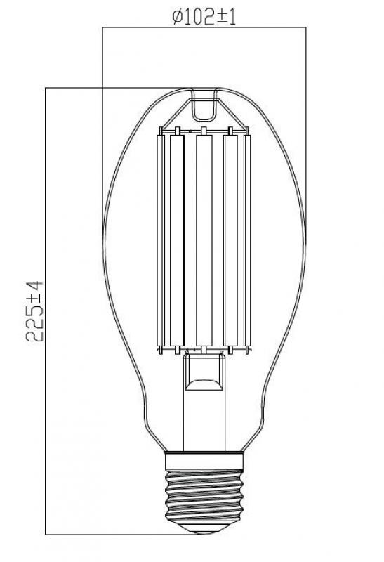 Radium LED HPM-Retrofit RL-HRL200 840/C/E40 EM LED-Lampe 47,5W 4000K Neutralweiß