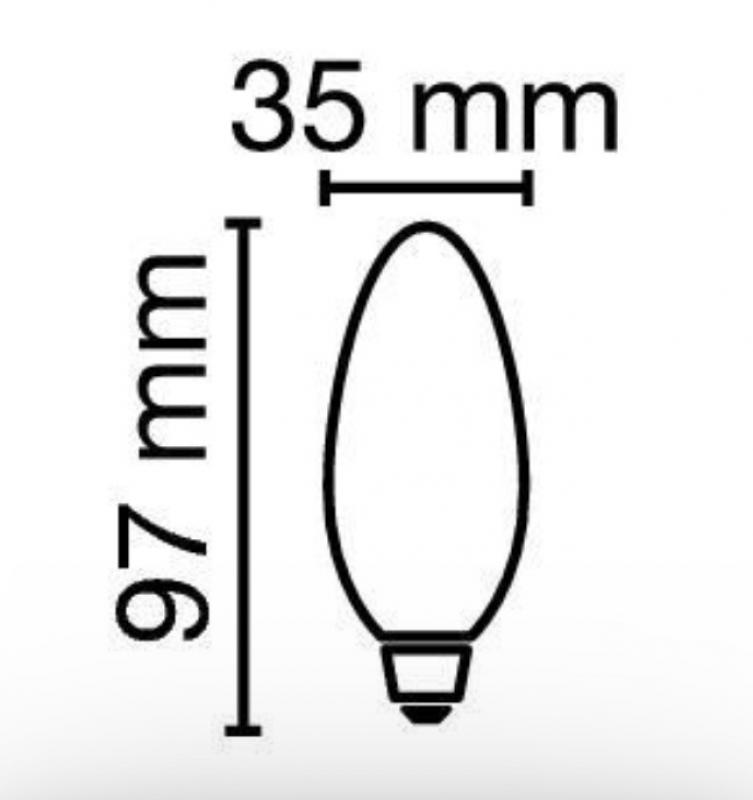 Radium LED Star Kerzenform 5,9W wie 60W 806lm 2700K E14 Warmweiß 300° dimmbar matt