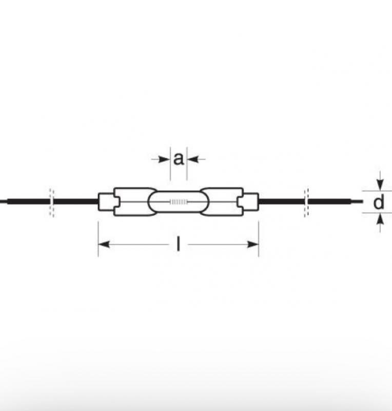 Radium RHA 200W/6,6A/L Halogenlampe für Flugplatzbefeuerung 200W 4400lm 6,6A klar Kabel