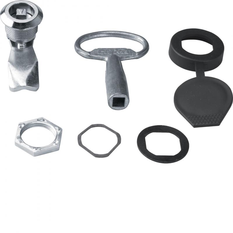 Hager Schließ.,univers,vierk.7mm,m.Schlüssel
