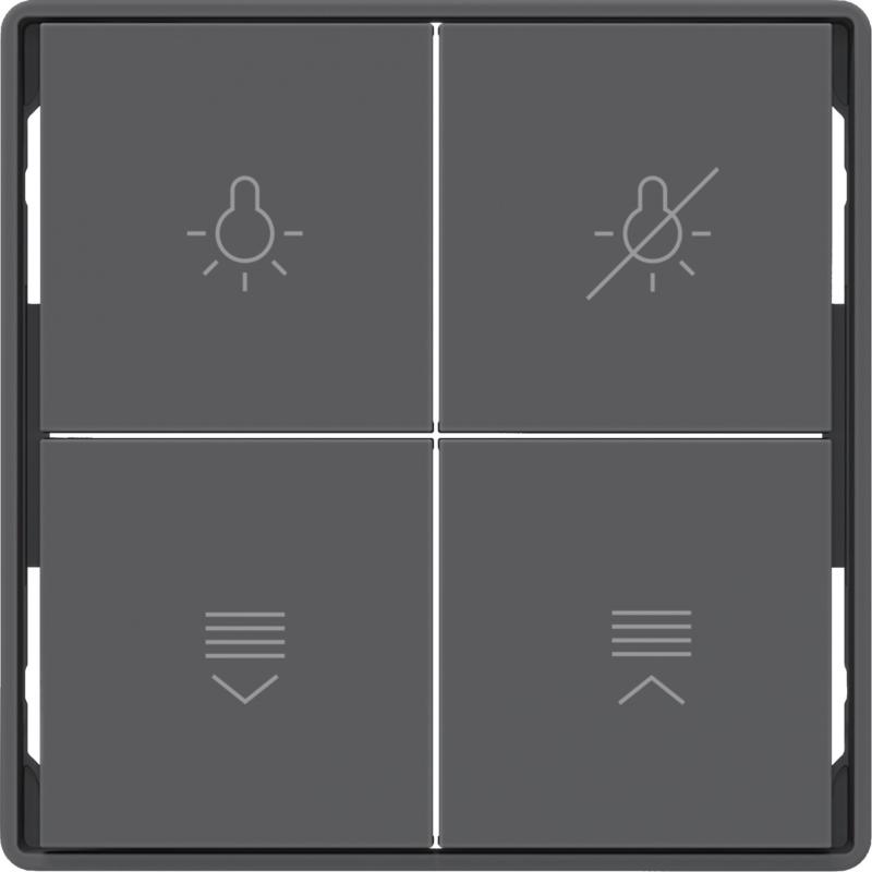 Berker 81182126 Tasten für Tastsensormodul KNX Secure, 4-fach, Q.x, anthrazit ma