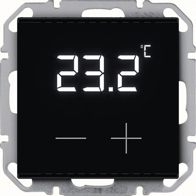 Berker 81582005 Temperaturregler KNX Secure Unterputz mit Display, schwarz, inte