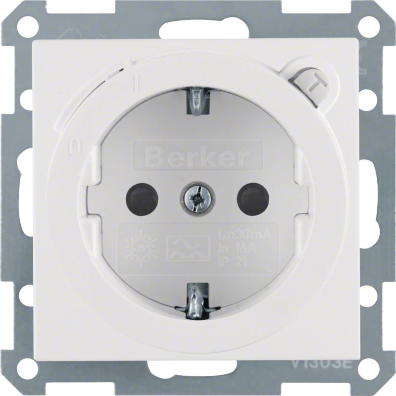 Berker 47081909 Steckdose SCHUKO m FI erh BS S1/B3/7 pw