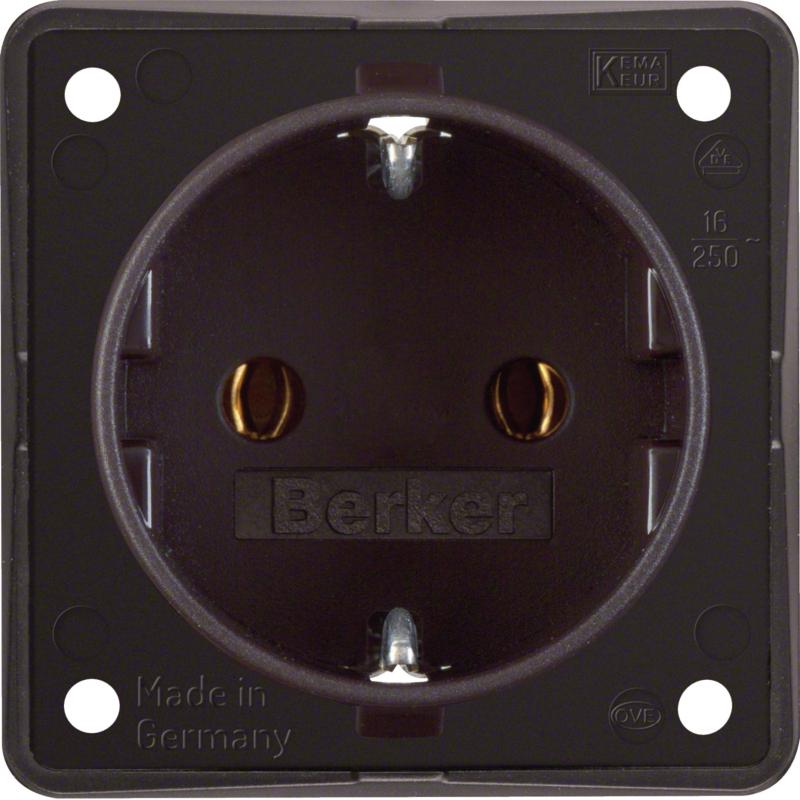 Berker 947782501 Steckdose SCHUKO Integro Einsätze braun