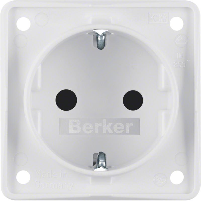 Berker 947792502 Steckdose SCHUKO eh BS polarweiß matt