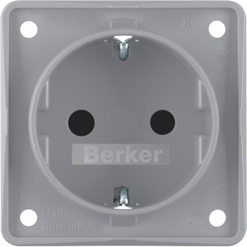 Berker 947792506 Steckdose SCHUKO eh BS grau matt