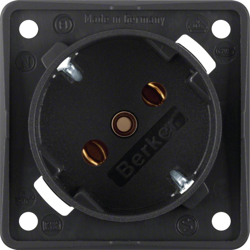 Berker 8418525 Einbau Steckdose 45° schwarz