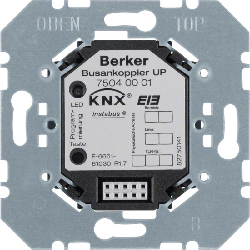 Berker 75040001 KNX Busankoppler Unterputz für Montage in 58 mm Schalterdosen