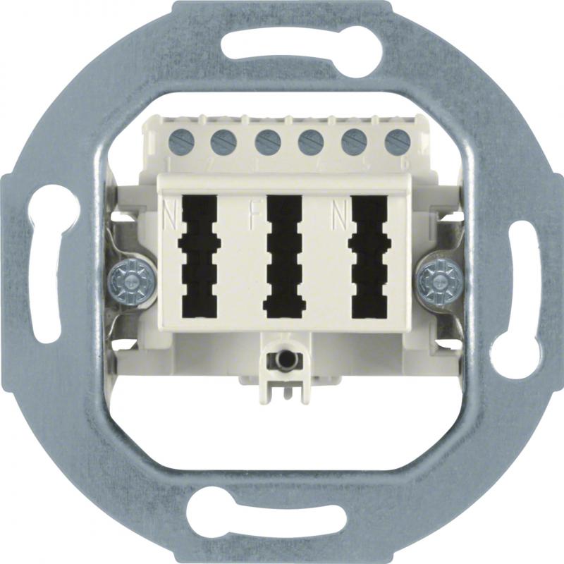 Berker 450002 TAE-Anschlussdose 3 x 6NFN Modueins. we