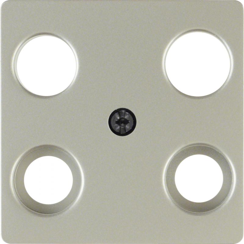 Berker 148304 Z-Platte Ant Std 4Loch E-Stahl Lack