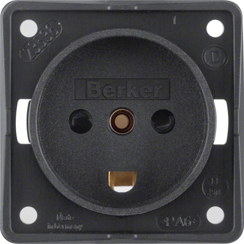 Berker 9627205 Steckdose mit SK mit EBS Dänemark ITG sw