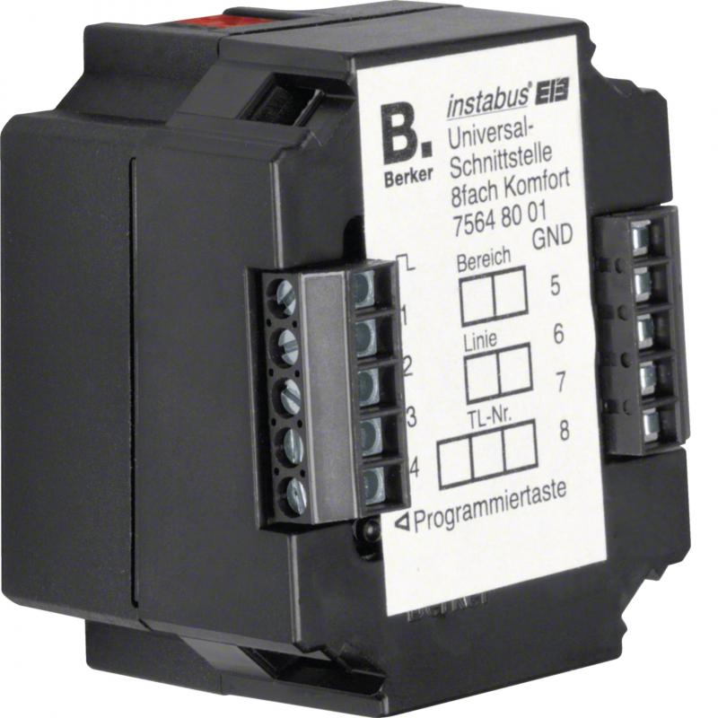 Berker 75648001 Universalschnittstelle 8f Komf UP KNX sw