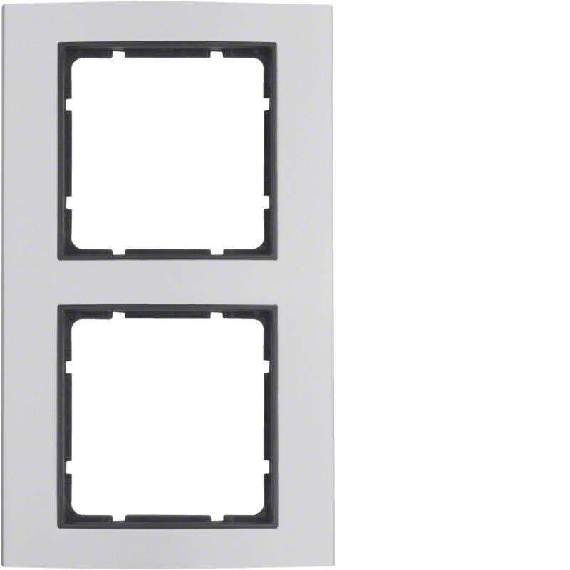 Berker 10123004 Rahmen 2fach, B.3, Alu/anthrazit matt, Aluminium eloxiert