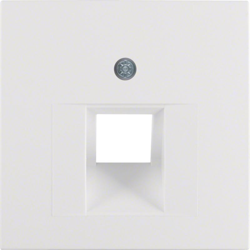 Berker 14071909 Zentralstück für UAE Steckdose Serie S.1/B.3/B.7 polarweiß, matt
